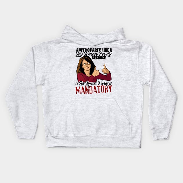 Liz Lemon Party Kids Hoodie by SBarstow Design